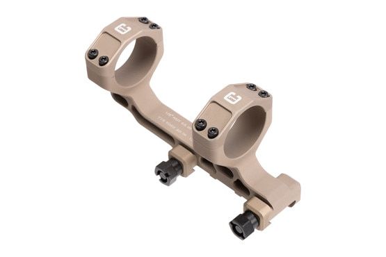 This tan scope mount features accessory mounting compatibility.